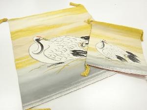 鶴模様織出し帛紗